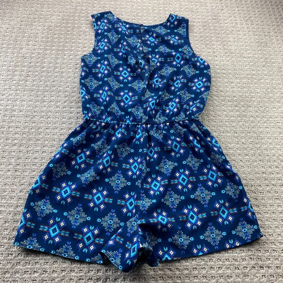 Derek Heart Mini Dress Short Jumper Women Size Large L Navy Blue Sleeveless - Picture 5 of 8